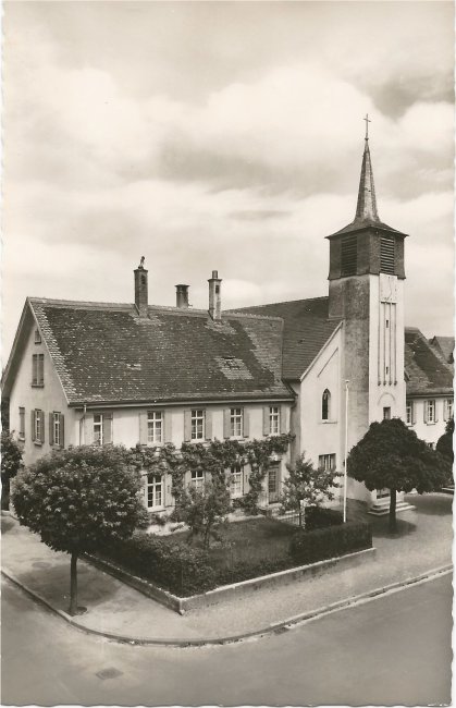 Laupheim - Evangelische Kirche (Vorderseite der Ansichtskarte)