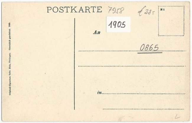 Partie aus Laupheim (Rückseite der Ansichtskarte)