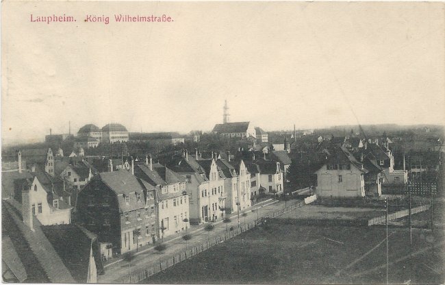 Laupheim. König Wilhelmstraße (Vorderseite der Ansichtskarte)