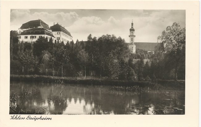 Schloss Laupheim (Vorderseite der Ansichtskarte)