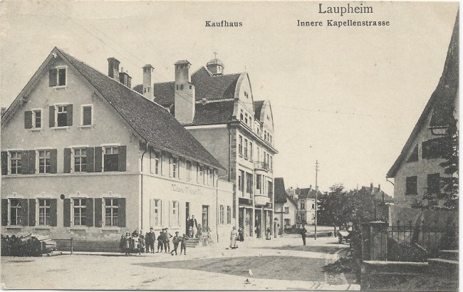 Laupheim Innere Kapellenstrasse (Vorderseite der Ansichtskarte)