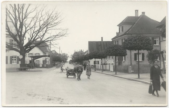 Ulmer Straße / Einmündung Kapellenstraße (Vorderseite der Ansichtskarte)