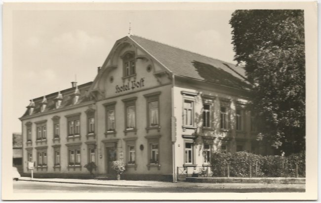 Hotel Post (Vorderseite der Ansichtskarte)