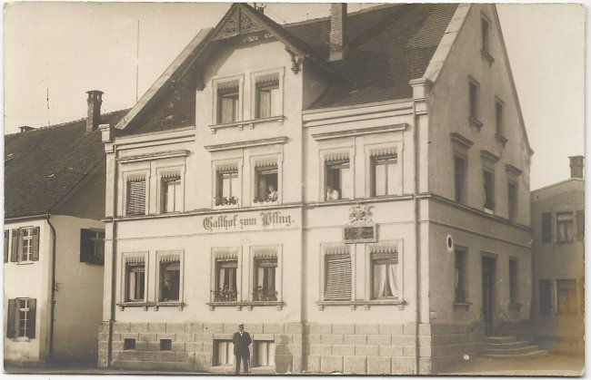 Gasthaus zum Pflug (Vorderseite der Ansichtskarte)