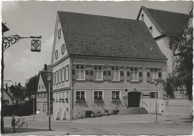 Brauerei-Gaststätte zur Krone (Vorderseite der Ansichtskarte)