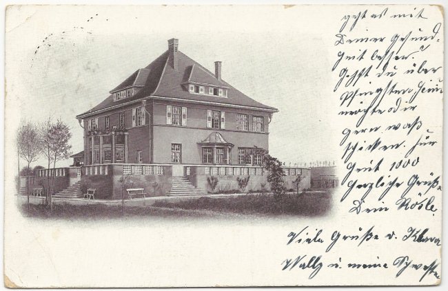 Villa Bergmann (Vorderseite der Ansichtskarte)