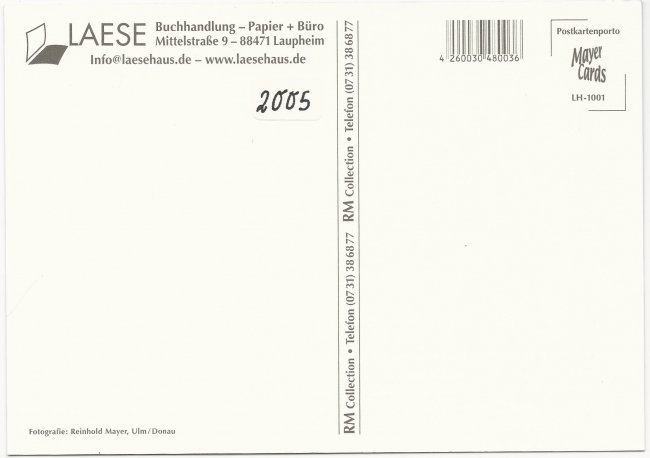 Laupheim  Mehrbildkarte (Rückseite der Ansichtskarte)
