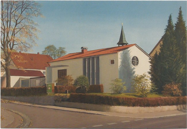 Laupheim - Evangelisch Freikirchliche Gemeinde Baptisten (Vorderseite der Ansichtskarte)