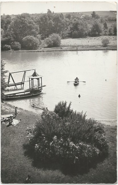 Strandbad Laupheim (Vorderseite der Ansichtskarte)