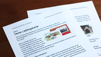 Arbeitsblatt »Deine Lieblingskarte«