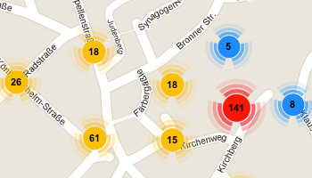 Laupheimer Stadtplan mit allen Ansichtskarten