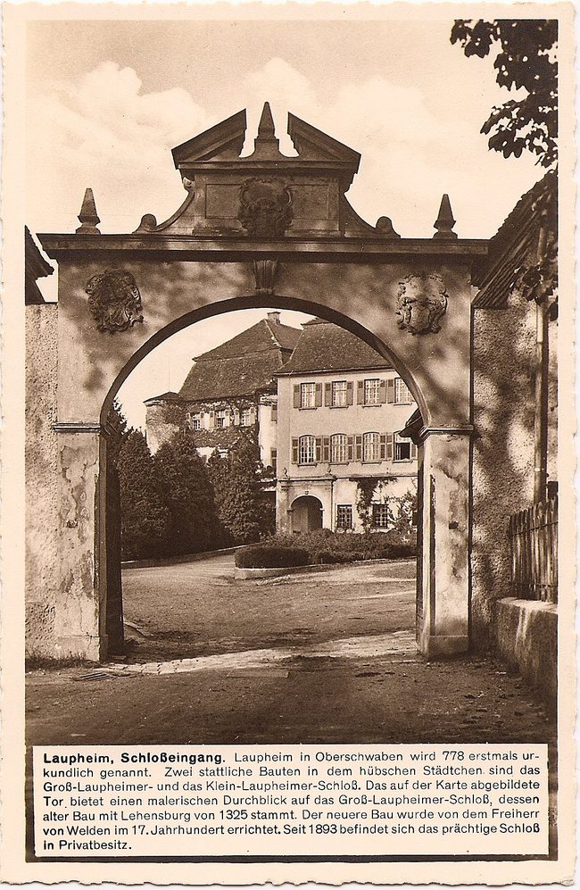 Laupheim Schloßeingang – Vorderseite