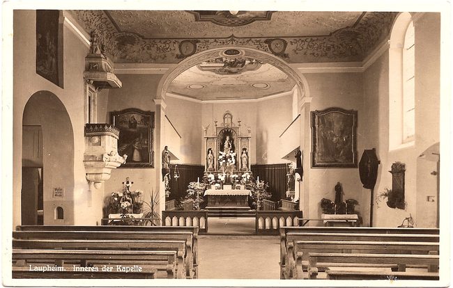 Laupheim, Inneres der Kapelle – Vorderseite