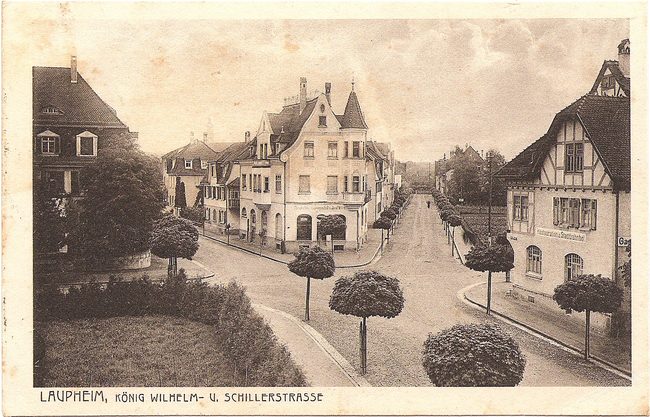 Laupheim, König Wilhelm- u. Schillerstraße – Vorderseite