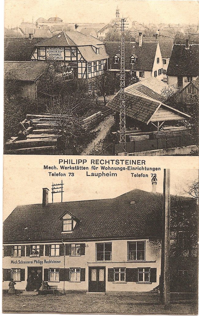 Philipp Rechtsteiner, Mech. Werkstätten – Vorderseite