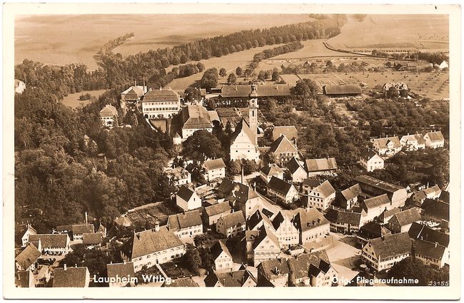 Laupheim Wttbg. Orig. Fliegeraufnahme – Vorderseite