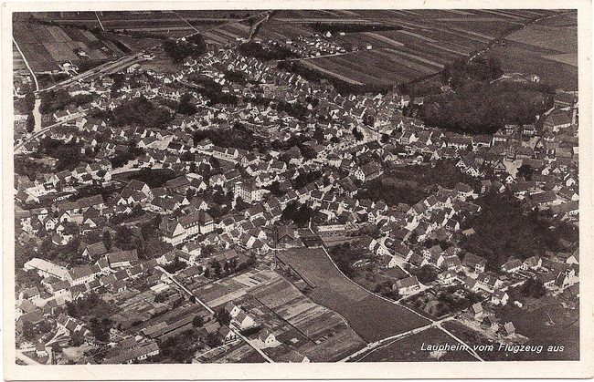 Laupheim vom Flugzeug aus – Vorderseite