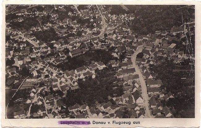 Laupheim v. Fugzeug aus – Vorderseite