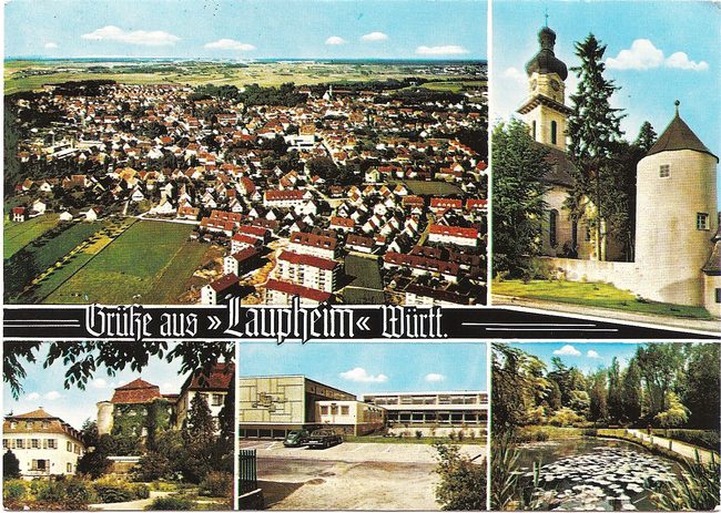 Grüße aus "Laupheim" Württ. – Vorderseite