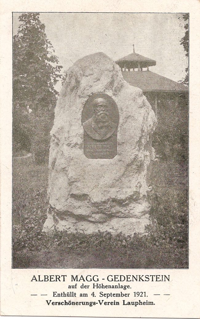 Albert Magg- Gedenkstein – Vorderseite