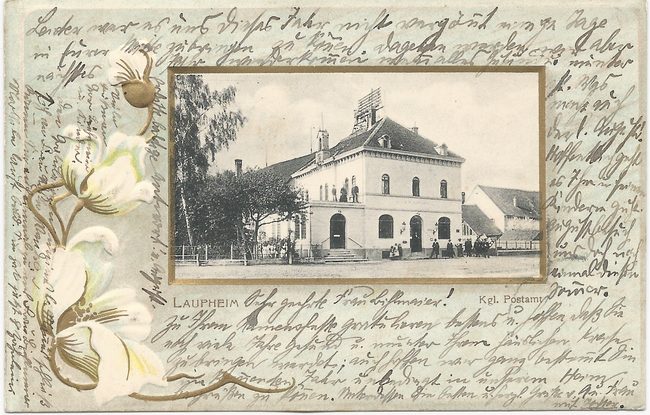 Laupheim Kgl. Postamt – Vorderseite