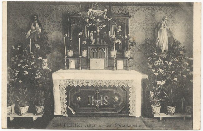 Laupheim, Altar in der Spitalkapelle – Vorderseite