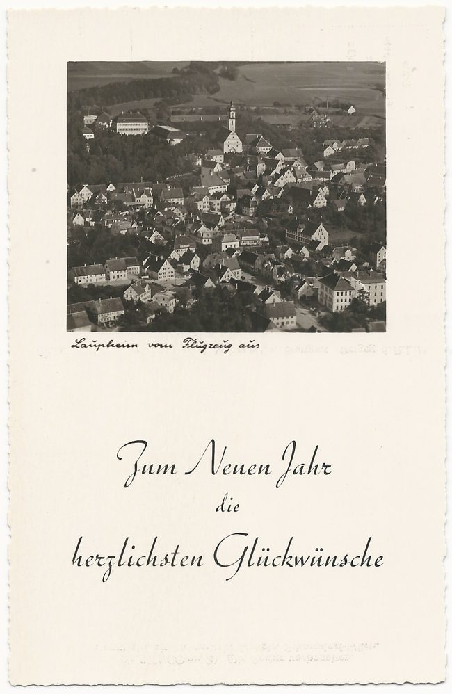 Laupheim vom Flugzeug aus – Vorderseite