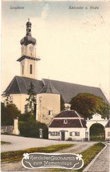 Laupheim Schlosstor und Kirche