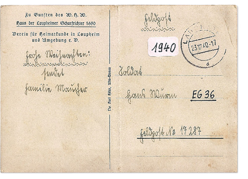 Ansichtskarte Rückseite Ansichtskarte Rückseite